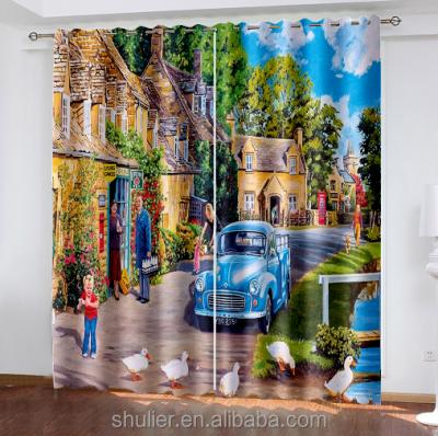 China Custom Wholesale Blackout Street New Fashion Design Shading Curtain Good Price Curtain Living Room for sale