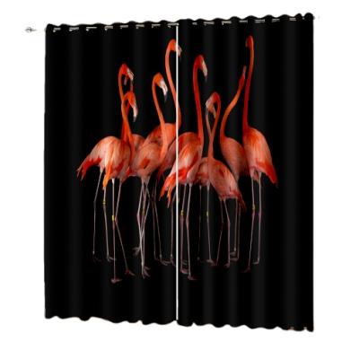 China Blackout Custom Design Black Silk Fabric Curtain Accessories Window Curtain Living Room Window Wall Curtain for sale