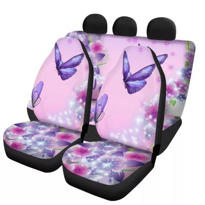 China Luxury Hot Selling Car Seat Cover Sets Brand Logo Cartoon 3d Printing Seat Covers for sale