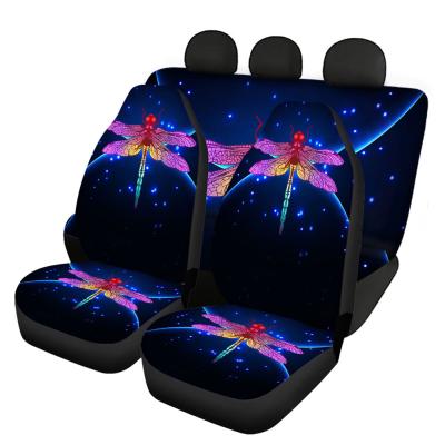 China Luxury Custom Car Seat Covers Butterfly and Dragonfly Patterns Car Decor for sale