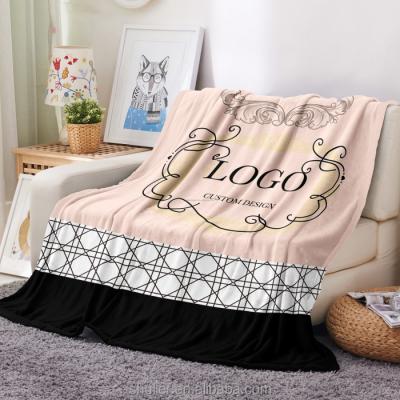 China Top Selling High Quality Anti-static Custom Brand Baby Blanket 3D Logo Print Luxury Blanket Blanket For Bedroom for sale