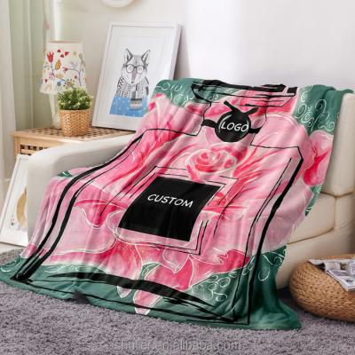 China High Quality Baby Blanket 3D Brand Logo Blanket Anti-static Wholesale Custom Print Luxury Blanket For Bedroom for sale