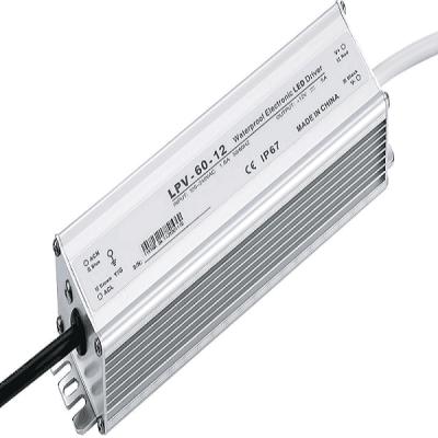 China LED lighting 12V 5A waterproof driver DE led drivers IP68 rohs 60W ac/dc inventronics led driver for sale