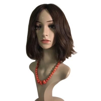 China Topper Hide Luxury Medical Jewish Barely Shedding Bob Style Brown Color Silk Base Wig Soft Thick Smooth Hair For Thin Hair Less Shedding Alopecia for sale