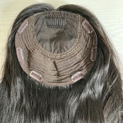 China Luxury Jewish Kosher Medical Hair French Silk Top Lace Top Wig For Thin Hair Less Loss Baldness Alopecia Replacements for sale