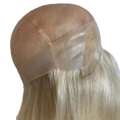 China Silky Straight Hair Topper Medical Wave Silicone Wig For Hair Loss Less Replacement Alopecia Baldness for sale