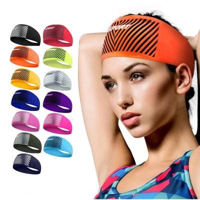 China Sports Athletic Headband Head Band Elastic Headband Headwear For Running Basketball for sale