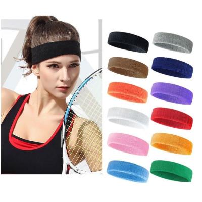 China Sports Custom Logo Comfortable Sweat Absorbent Hair Bands Running Sports Towel Headband For Yoga for sale