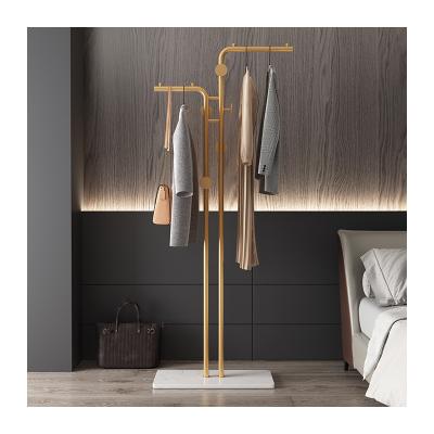 China Other 2022 new type top sale multifunctional metal coat hanger living room coat rack marble base rack for sale