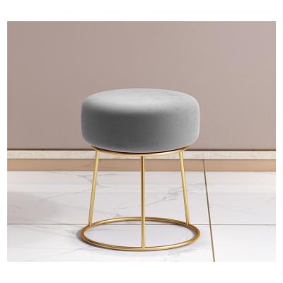 China Other Makeup Chair Simple Iron Ins Stool Nordic Small Round Dressing Stool For Bedroom for sale