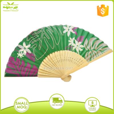 China Oriental China Assortment Bamboo Silk Folding Hand Fan for sale