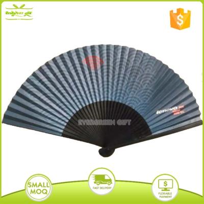 China China High Quality Black Bamboo Ribs Paper Folding Hand Fan For Event for sale