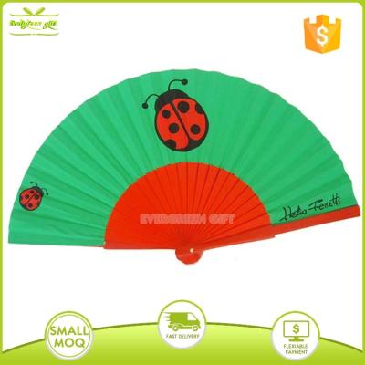 China China customized prting wood fabric designer hand fan for sale