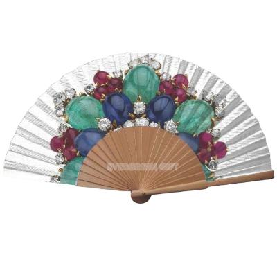 China Wholesale Custom Europe Cute Wooden Folding Bamboo Hand Fan With Pocket for sale