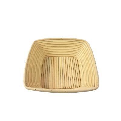 China XH Factory Source Handmade Handmade Bread Square Resistant Basket Indonesia Rattan With Liner For Bulk Tool Mold Gift Baking Baskets for sale