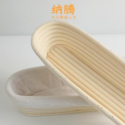 China XH Indonesia Sourdough Artisan Breads Baguette Bread Proofing French Baking Basket Sustainable Rattan Long Bread for sale