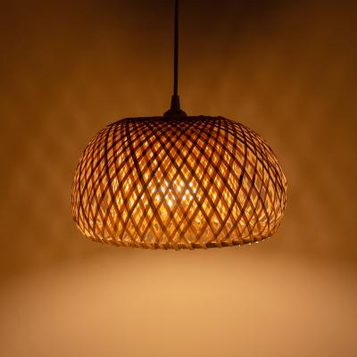 China Wholesale Antique Home Lighting Natural Bamboo Pieces And Garden Decor Hanging Lampshade for sale