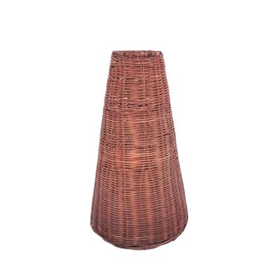 China Handmade Woven Brown Natural Rattan Round Shade Hanging Decorative for sale