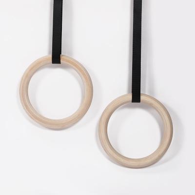 China High Quality Wooden Plastic PE GYM Exercising Fitness PP Rings Hand Rings For Fitness Training for sale