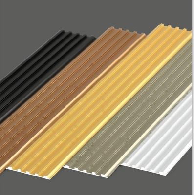 China Anti Slip Edge Strip Aluminum Alloy Staircase Anti Slip Edge Tape Modern Flat Pressing Tape Anti Slip Edge Closure Strip for sale