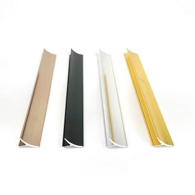 China Modern Aluminum Strip ProfileCustomized Curved Straight Different Shape Tile Edging Trim for sale