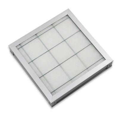 China Holding capacity of high dust and resistance Manufacturer Supplier G3 low sight polypropylene fiber filter pleated air filter by aluminum washable panel for sale