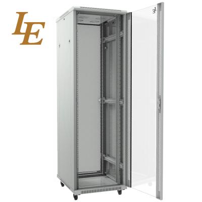 China 800kg Payload Data Center Network Cabinet With Perforated Glass Door for sale