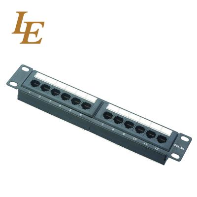 中国 Cat6a Patch Panel 12 Port UTP FTP Computer Keystone Patch Panel 販売のため