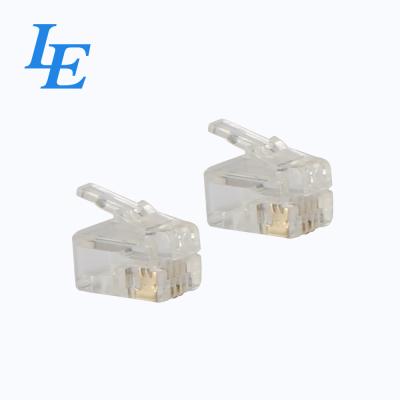 中国 コネクター、銅の容易なRj45コネクターを通した透明なCat6 Rj45のパス 販売のため