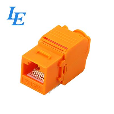 China Cat6a anaranjado Jack trapezoidal, vida útil larga trapezoidal aprobada CE de Utp Jack en venta