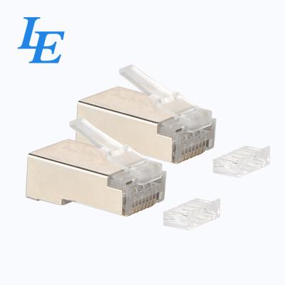 China Überzogener Netz-Stecker ftp Rj45 8p8c Cat6 Gold für Volldraht-Kabel zu verkaufen