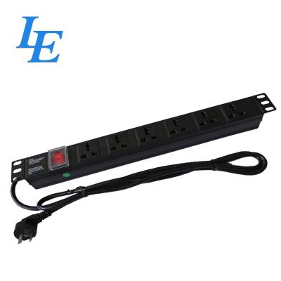 China PDU horizontal universal del estante del servidor de la unidad de distribución de poder 1.5U con el interruptor en venta