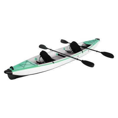 China 473cm PVC Drop Point Kayak PVC Inflatable Canoe Fishing Kayak 2 Person Inflatable Drop Point for sale