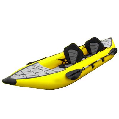 China Private Design PVC Patent Design Double Layer Inflatable Kayak For Sale Inflatable Drop Point PVC Kayak 2 Person Drop Point for sale