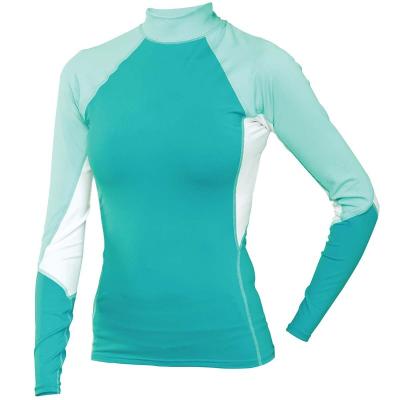 China 2021 Long Sleeve Diving Suits Beach Sports UPF 50 Swimwear Woman's Long Sleeve Rash Guard for sale