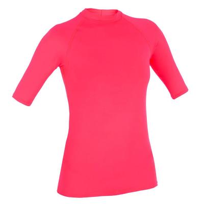 China Cheap Long Sleeve Women's Pink Rash Guard Short Sleeve for sale