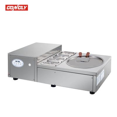 China Snack Factory Table Type Fried Ice Cream Roll Machine / Thailand Rolled Fried Ice Cream Machine for sale