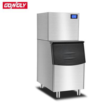 China Commercial hotels ice maker machine/high output split ice maker/square ice cube water cooling ice maker for sale