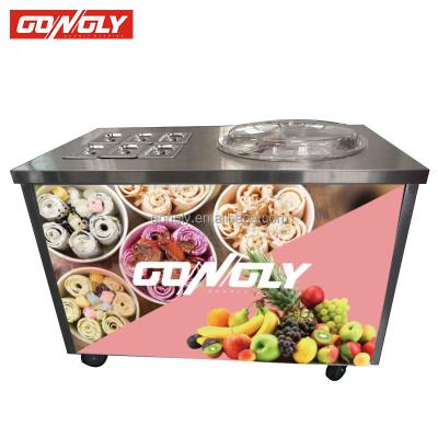 China Factory New Arrival Hot Sale Thailand Frying Ice Cream Machine Snack Food and Roll Frying Ice Cream Machine for sale