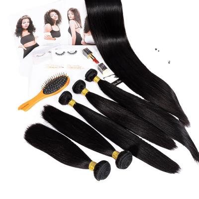 China Luster Hot Sale 12a Double Drawn Mink Human Hair Bundles Natural Brazilian Virgin Hair Silky Straight Hair Extension for sale