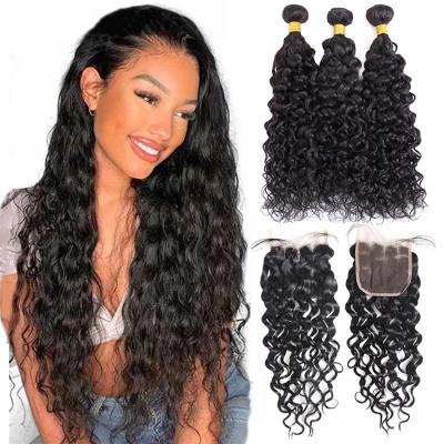 China Luster Hot Sale Natural Dreadlocks Extensions For Curly Black Hair Water Wave Virgin Hair Cheap Unprocessed 100 Bundles for sale