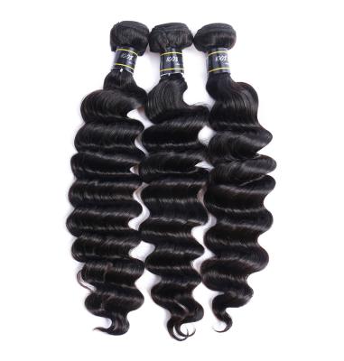 China Natural Luster Cheap Human Raw Brazilian Hair Bundles 3-30 Inch Double Drawn Hair Bundles Wholesale Deep Wave Bundle Hair for sale