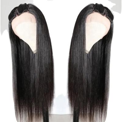 China Luster Wholesale 100% natural raw virgin hair wig cuticle alligned virgin remy hair bone straight 30 inch lace front wigs for black women for sale