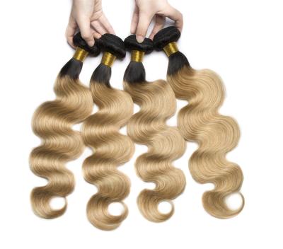 China Luster Free Sample Natural Body Wave Indian Hair Blonde Brazilian Hair Extensions 1B 27 Bundles With Closure for sale