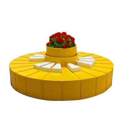 China Outdoor Time Furniture Y684 Piano Shaped Flower Pot Chair Customized Modern Luxury Furniture Public Chair for sale