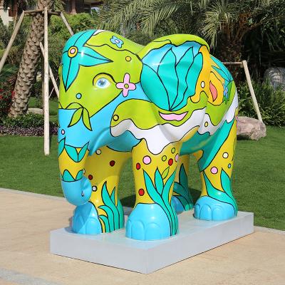 China China K325 Elephant Decorated Animal Statue Outdoor Custom Design Life Size Animal Elephant Sculpture Statues for sale