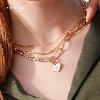 China Mercery TRENDY Jewelry 14K Gold Plated Rope Chain Width 2MM Brass Men Chains Necklace Women Chains 16 Inches for sale