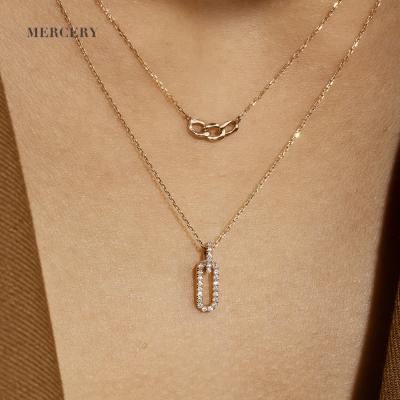 China FASHIONABLE 2021 Name Necklace Personalized Trendy Solid Gold Diamond Necklaces Chunky Charm Pendant Jewelry 14k for sale