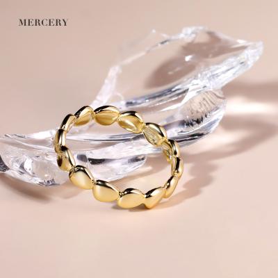 China Customized Logo Gold Plated Rings Jewelry Women 925 Sterling Silver Silver Women Rings 18k Gold Thin Ring 14 K Gold Plated Rings for sale