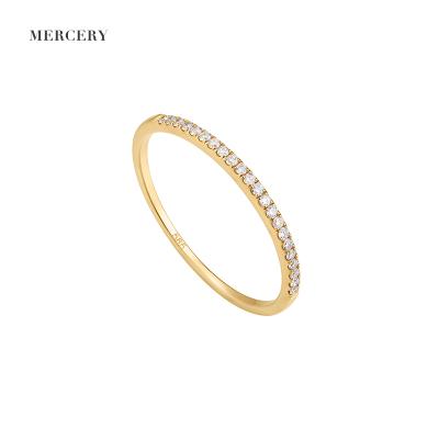 China Trendy Classic Ring Diamond 14K Gold Fashion Women's 14K Pure Gold Jewelry Mercery Rings Real for sale